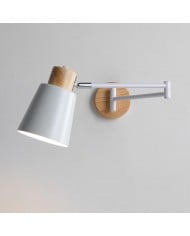 Elegant böjd vägglampa i trä HL618 Elegant böjd vägglampa i trä HL618