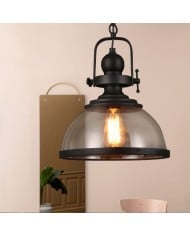 Scandinavische cilindervormige ovale glazen hanglamp HL479
