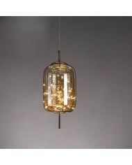 Moderne industriële stijl koepelvormige glazen hanglamp HL481