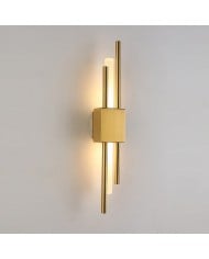 Lampada da parete a LED in ottone con frontale a specchio HL452