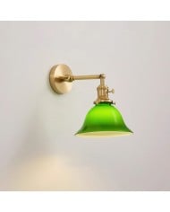 Japońska retro orzechowa lampa ścienna do sypialni HL807