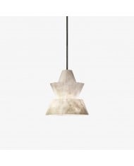 Crèmekleurige verticale vliegende schotel hanglamp HL469