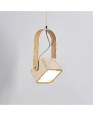 Moderne crèmekleurige papieren hanglamp HL636