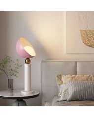 Metalen bedekte paddestoel holle tafellamp HL656