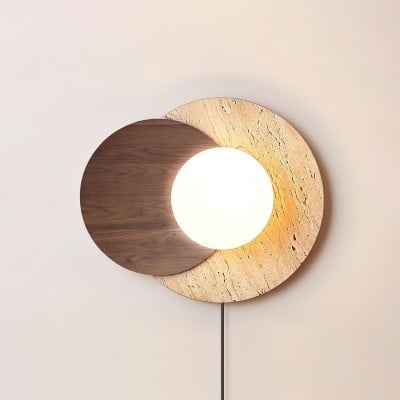 Applique murale à brancher Wabi-sabi Eclipse HL584 Applique murale à brancher Wabi-sabi Eclipse HL584