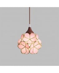 Francuska lampa wisząca w stylu retro z wzorem tkaniny HL496