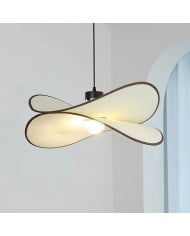 Lampada a sospensione a ombrello in vetro trasparente a coste HL49 Lampada a sospensione a ombrello in vetro trasparente a coste HL49