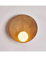 Lampada da parete per lettura con disco e braccio oscillante regolabile in stile crema HL606