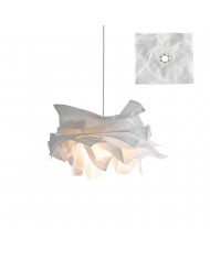 Lampada a sospensione geometrica in travertino giallo HL575