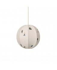 Lámpara colgante moderna de papel color crema HL636 Lámpara colgante moderna de papel color crema HL636