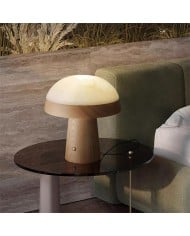 Lampada da tavolo retrò in tessuto a forma di fungo in metallo HL554 Lampada da tavolo retrò in tessuto a forma di fungo in metallo HL554