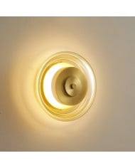 Lámpara de pared de metal con forma de cubo rojo HL792