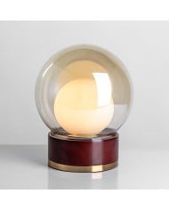 Lámpara de mesilla de noche nórdica de cristal con forma de hongo HL778