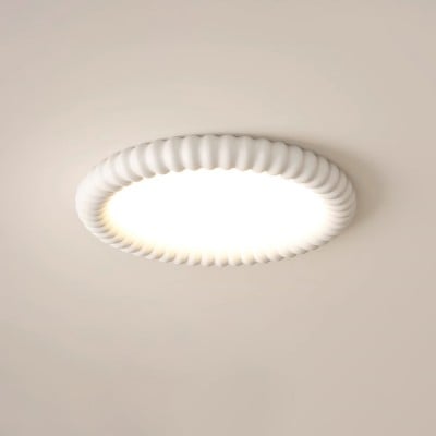 Cream Style Ripple Ring Ceiling Lamp HL774