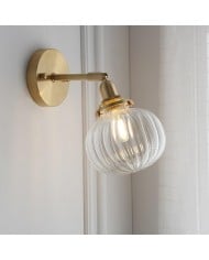 Lampada da parete in ottone e vetro in stile giapponese vintage HL772 Lampada da parete in ottone e vetro in stile giapponese vintage HL772