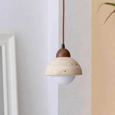 Yellow Travertine Wabi-Sabi Style Pendant Lamp HL735 Yellow Travertine Wabi-Sabi Style Pendant Lamp HL735