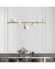 Lámpara de araña vintage Bauhaus en forma de caqui HL775