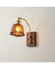 Japońska lampa ścienna Wabi-sabi okrągła wewnętrzna HL838