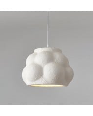 Lámpara colgante de tela blanca con forma de farol Wabi-sabi HL852 Lámpara colgante de tela blanca con forma de farol Wabi-sabi HL852