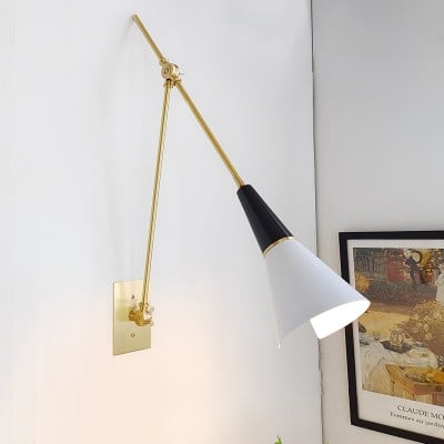 Vintage Metal Adjustable Swing Arm Wall Lamp HL966 Vintage Metal Adjustable Swing Arm Wall Lamp HL966