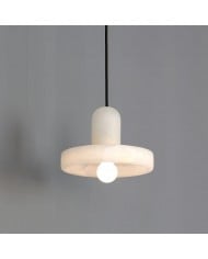 Elegant Textured Cylindra Stone Pendant Lamp HL992