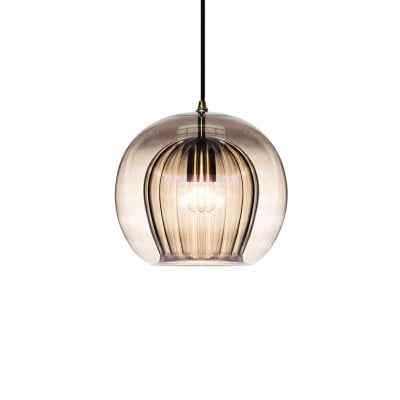 Modern Pleated Glass Pendant Light HL954