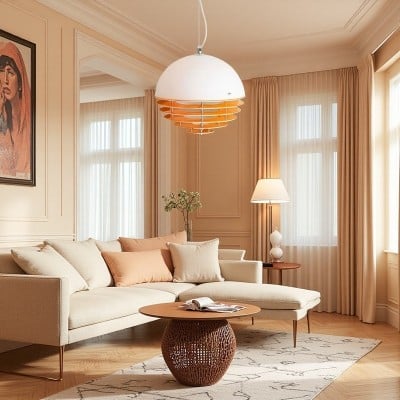 Modern Bauhaus Sunset Atmosphere Orb Pendant Lamp HL1002 Modern Bauhaus Sunset Atmosphere Orb Pendant Lamp HL1002
