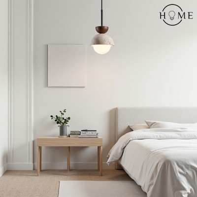 Lámpara colgante esférica de piedra natural HL438