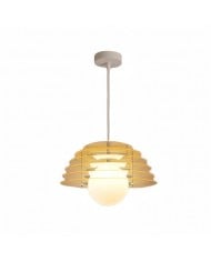 Antieke Messing Opaal Glazen Hanglamp - Gelaagde Vintage Stijl HL1042 Antieke Messing Opaal Glazen Hanglamp - Gelaagde Vintage Stijl HL1042