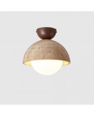 Lampada da soffitto con paralume in foglia HL881