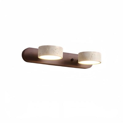 Travertine Wood Wall Sconce - Rotatable LED Vanity Lighting HL1052 Travertine Wood Wall Sconce - Rotatable LED Vanity Lighting HL1052