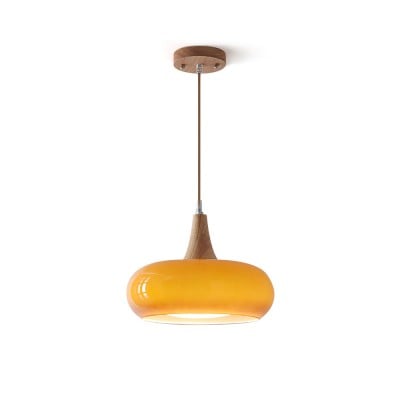 Bauhaus Design Oranje Schijf Hanglamp HL1055