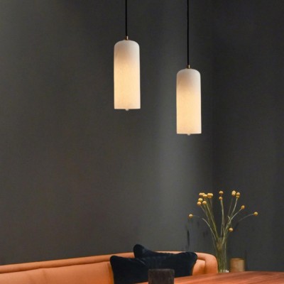 Luxe Albasten Cilinderstenen Hanglamp HL1059