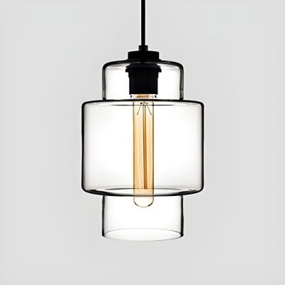 Crystalline Series Pendant Light - Blown Glass Multi Colored Glass Pendant Lamp HL1056