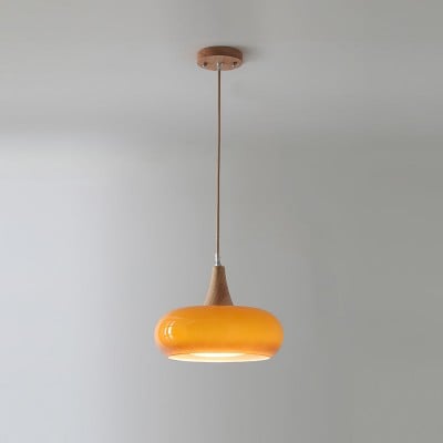Bauhaus Design Oranje Schijf Hanglamp HL1055