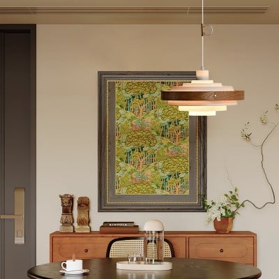 Vintage Wooden Swing Arm Pendant Light HL1086 Vintage Wooden Swing Arm Pendant Light HL1086