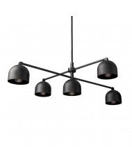 Industriële meerkoppige lineaire koepelvormige kroonluchter HL1083 Industriële meerkoppige lineaire koepelvormige kroonluchter HL1083