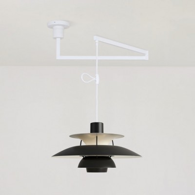 Lámpara colgante de comedor con brazo oscilante y diseño de piña de varios niveles HL1073