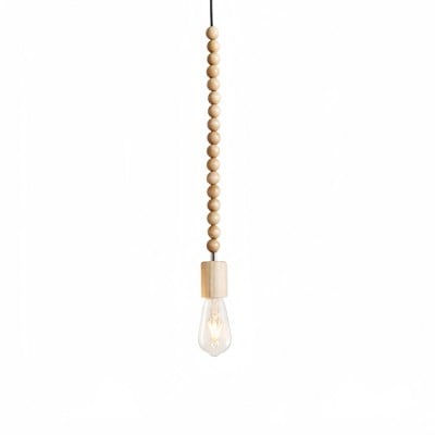 Wooden Bead Pendant Light - Retro String Lamp for Living Room HL1063