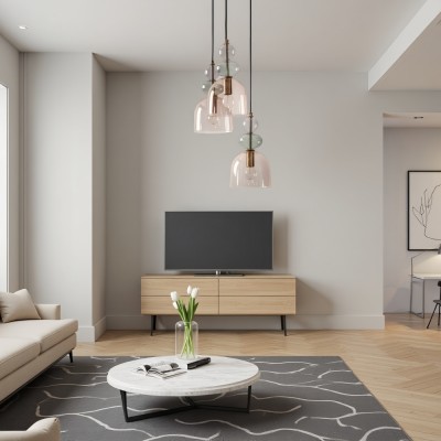 Stained Glass Pendant Light - Macaron Design Restaurant Lamp HL1067