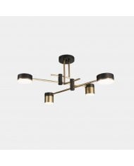 Lampada da soffitto a LED semi-incassata in vetro e ferro con motivo rotondo vintage tradizionale per camera da letto HL1058