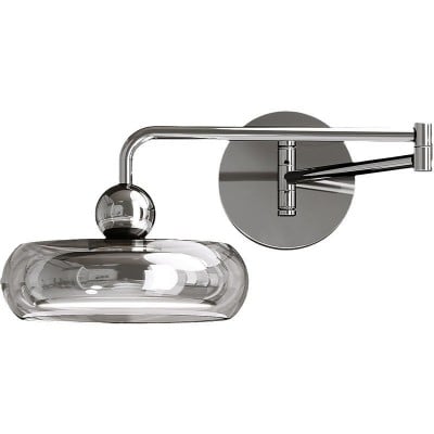 Moderne Scandinavische ronde glazen wandlamp met wiparm en LED-verlichting HL1106