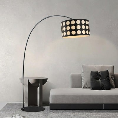 Contemporary Polka Dot Arc Fabric Floor Lamp HL1119 Contemporary Polka Dot Arc Fabric Floor Lamp HL1119