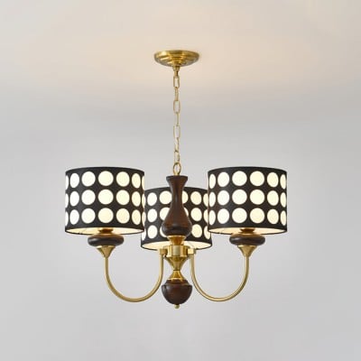 Modern Luxury Black Polka Dots Multi-head Chandelier HL1121