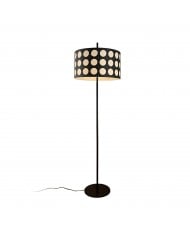 Lampada da terra Capirise con paralume smerlato color oro - Illuminazione in metallo contemporanea per camera da letto HL1371