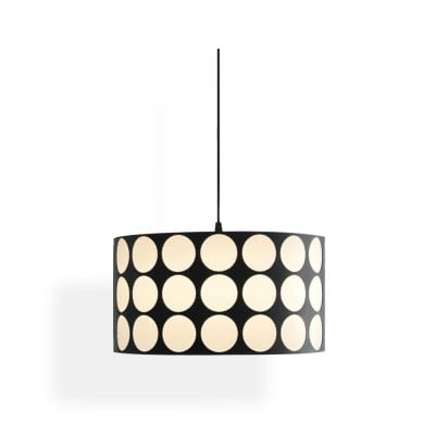 Modern Polka Dot Cylindrical Pendant Lamp For Bedroom HL1120