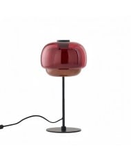 Clinco Lámpara de mesa de cristal coloreado con cúpula - Pantalla retro en forma de hongo HL1095