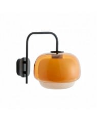 Färgglad vägglampa i glas - Modern sänglampa med dubbel sfär HL1096 Färgglad vägglampa i glas - Modern sänglampa med dubbel sfär HL1096