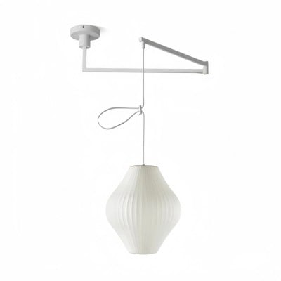 Lámpara colgante de brazo oscilante Nelson Saucer - Modern Silk Lighting HL1099