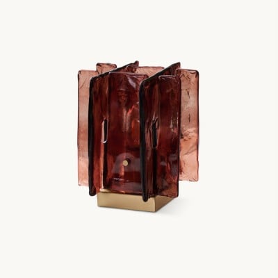 Bordlampa i bärnsten med byggstenar HL1196